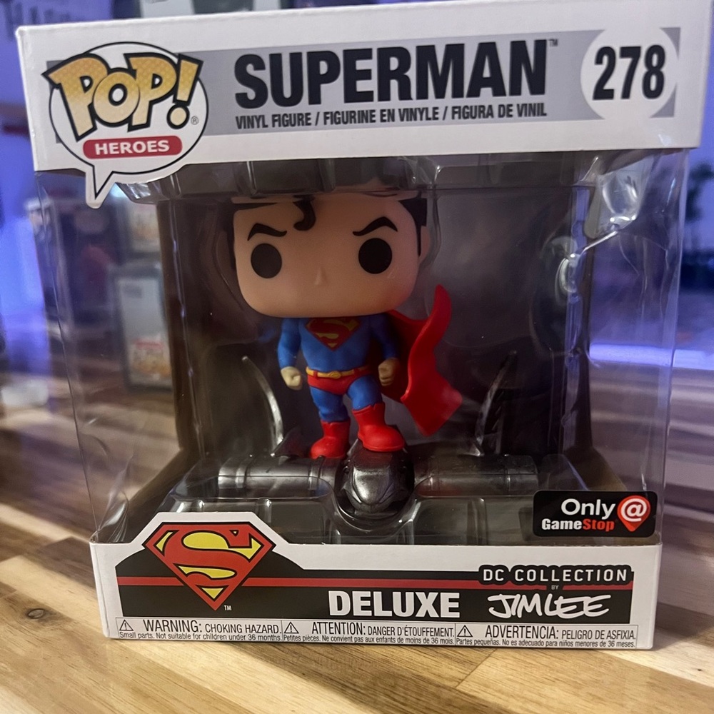 New Funko Pop Heroes Superman #278 Deluxe JIMLEE COLLECTION